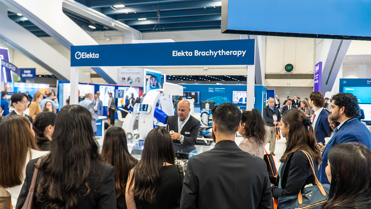 Elekta booth product demonstration