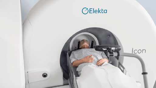 Leksell Gamma Knife Icon with a patient on the table