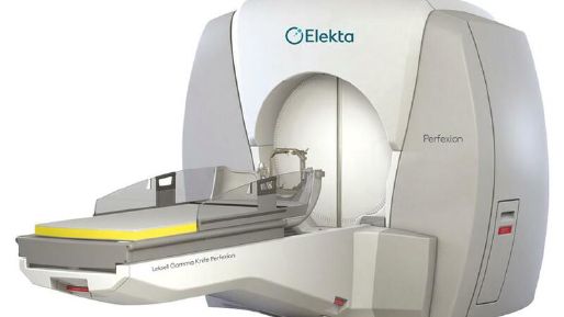 Leksell Gamma Knife Perfexion from a close left angle