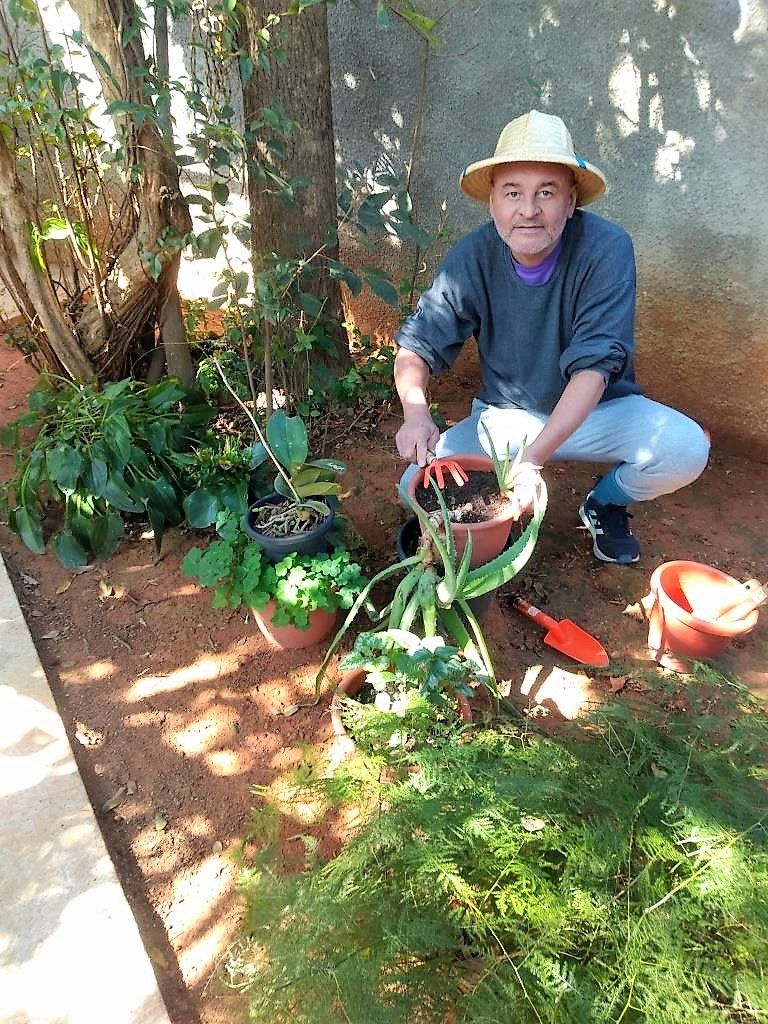 Edmilson Costa Vilela in His Garden