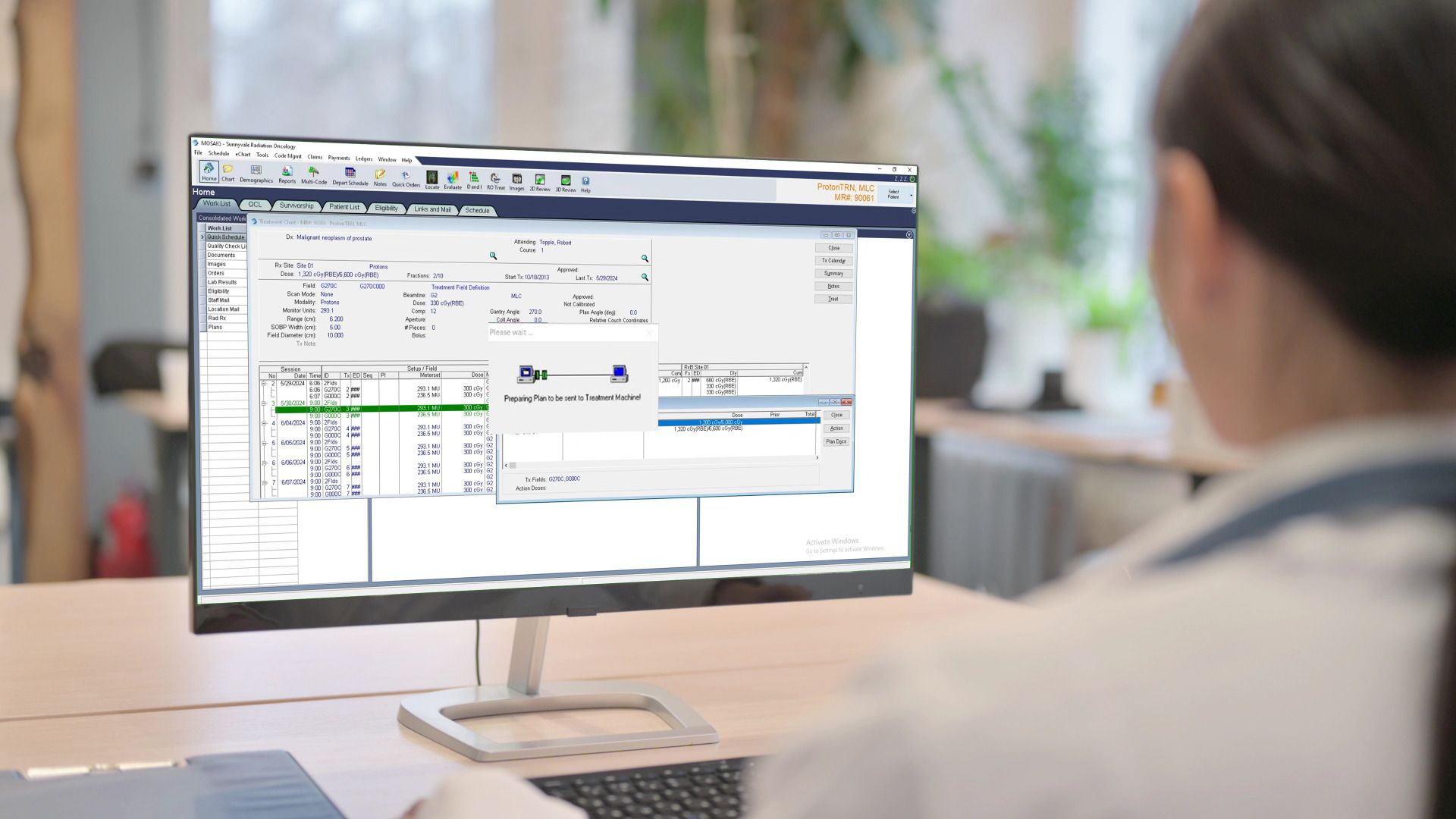Clinician Monitor Elekta One Mosaiq