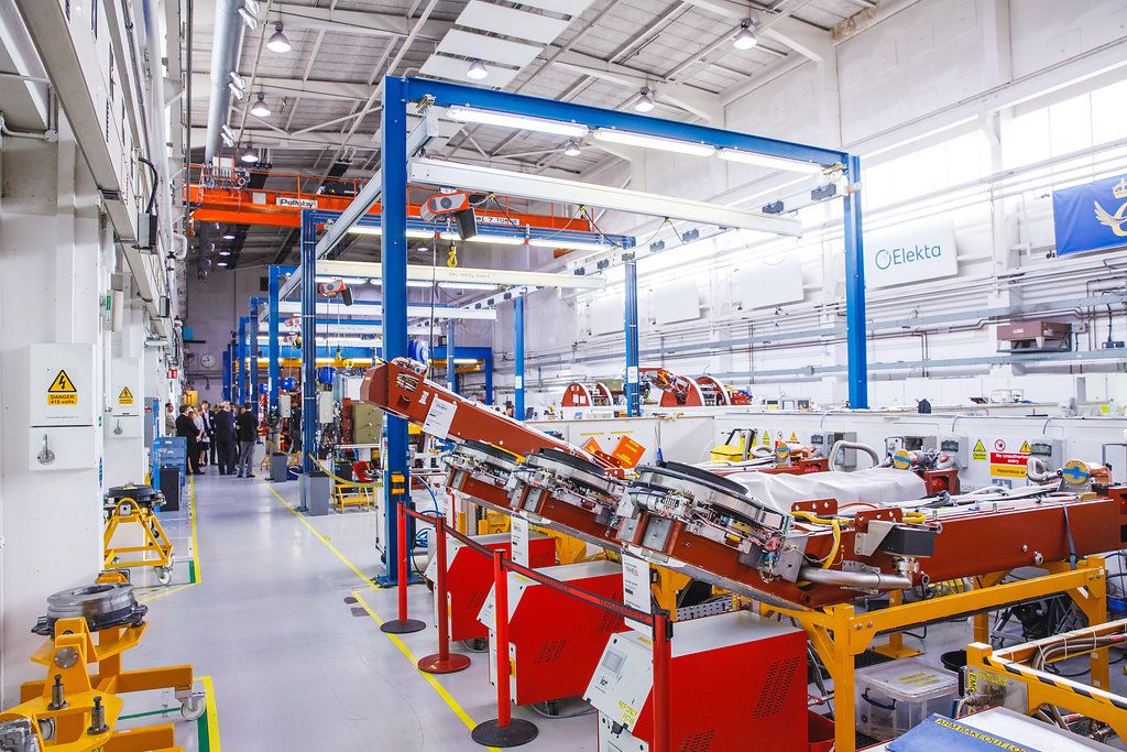 Inside Elekta's manufacturing facility in Crawley, England