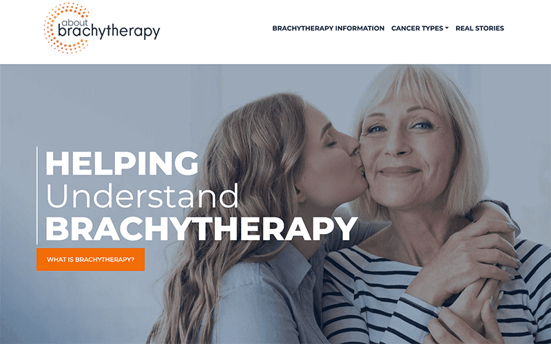 Screenshot of About Brachytherapy homepage
