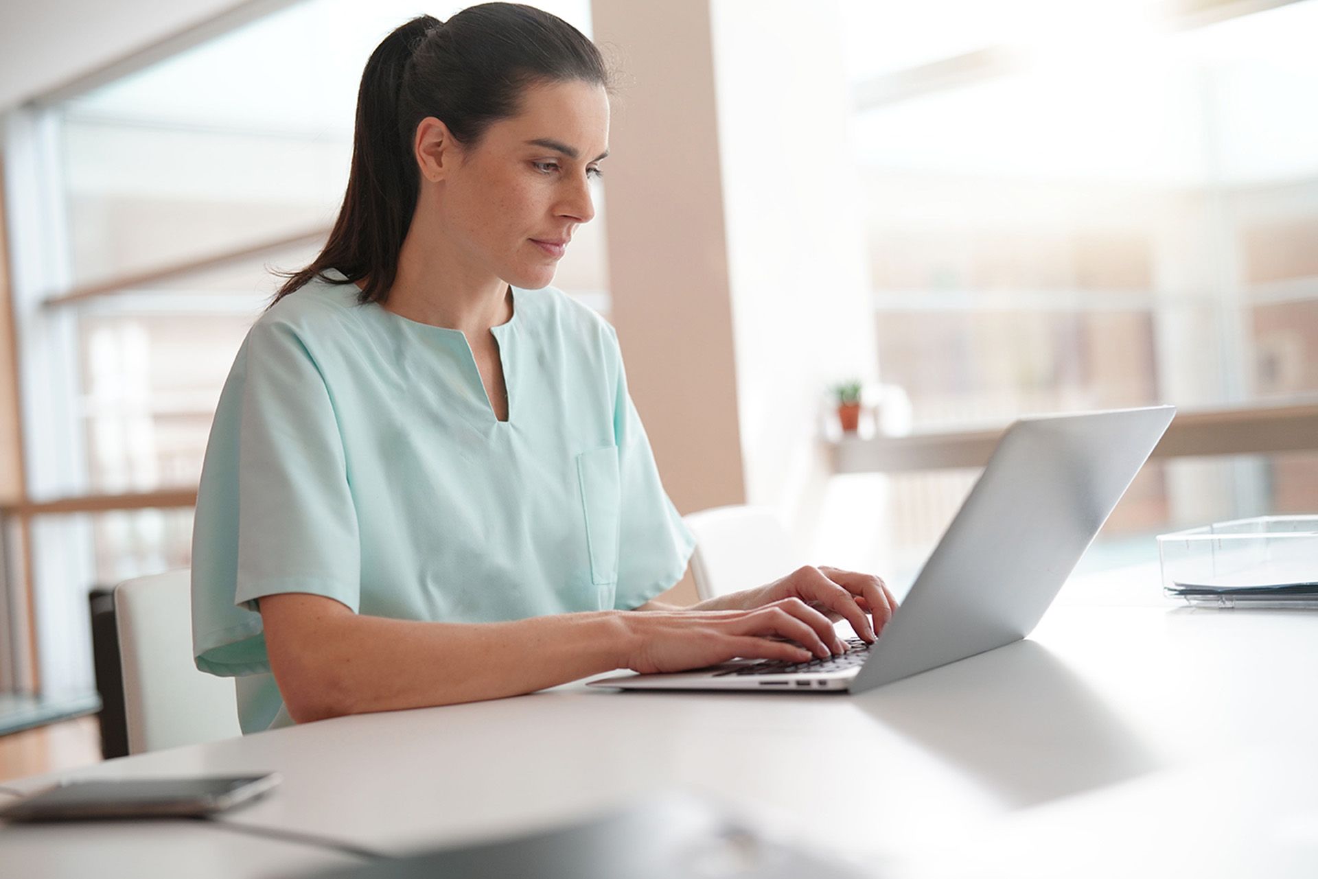 Clinician With Laptop